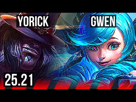 YORICK vs GWEN (TOP) | 12/0/6, Legendary | EUW Grandmaster | 25.21