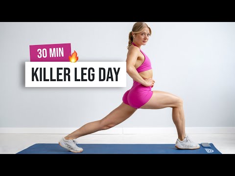 30 MIN KILLER Lower Body HIIT Workout - Legs and Glutes, No Repeat, No Equipment