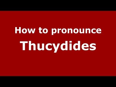 How to Pronounce Thucydides - PronounceNames.com