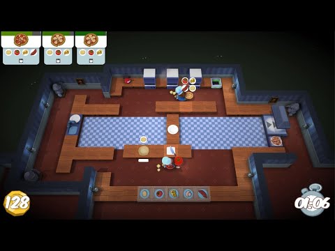 Overcooked 5 mins of gameplay 2 Player