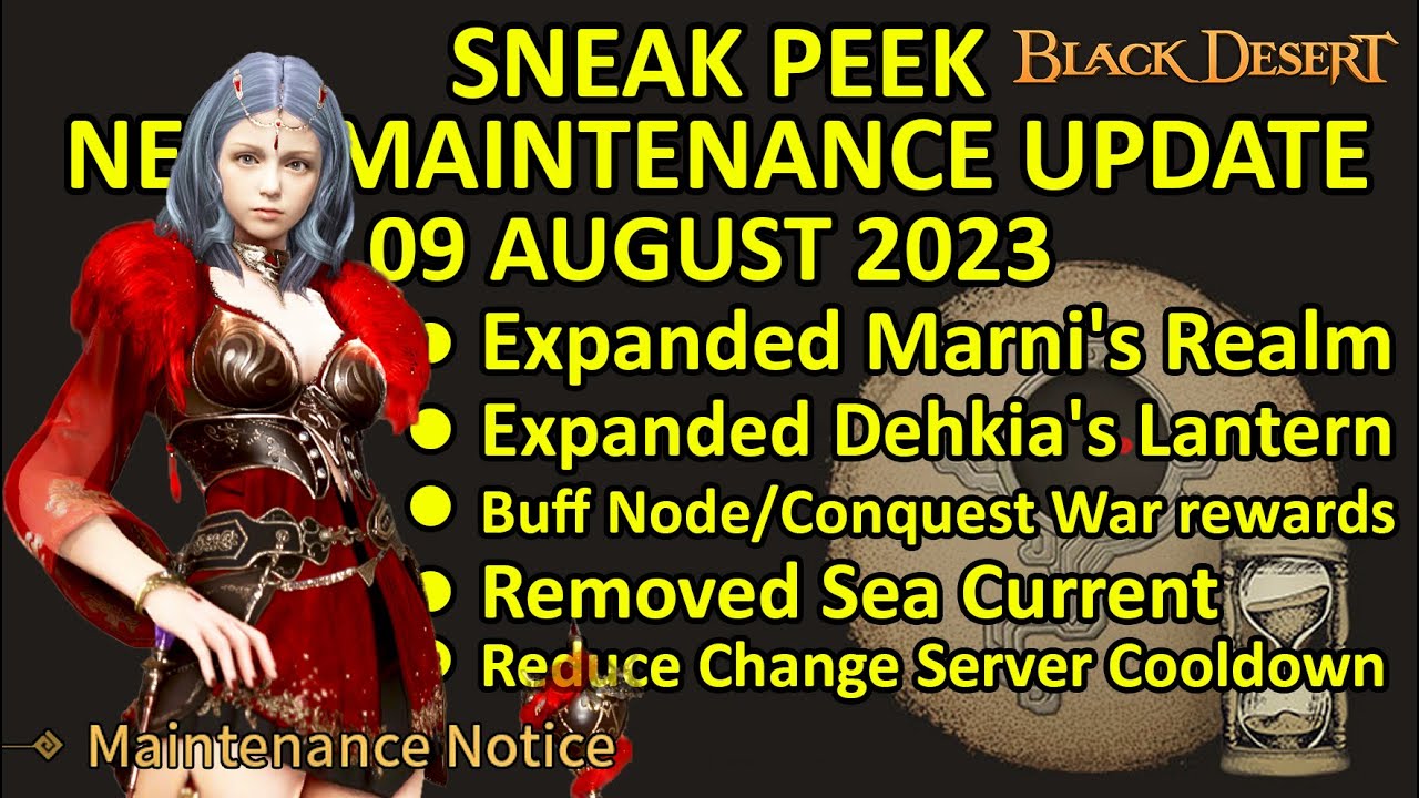 Expanded Marni Realm & Dehkia Lantern, Remove Sea Current (BDO Sneak Peek, 09 August 2023) Update