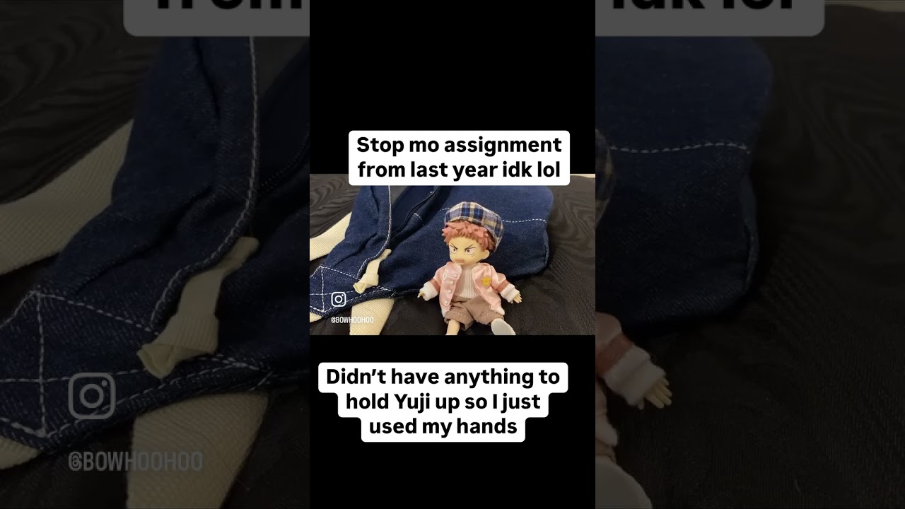 Stop motion with itadori yuji nendoroid for university assignment | #stopmotion #jjk