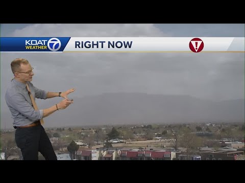 Blowing dust seen across Albuquerque as strong winds move through New Mexico