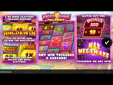 Piggy Bank Megaways gameplay video
