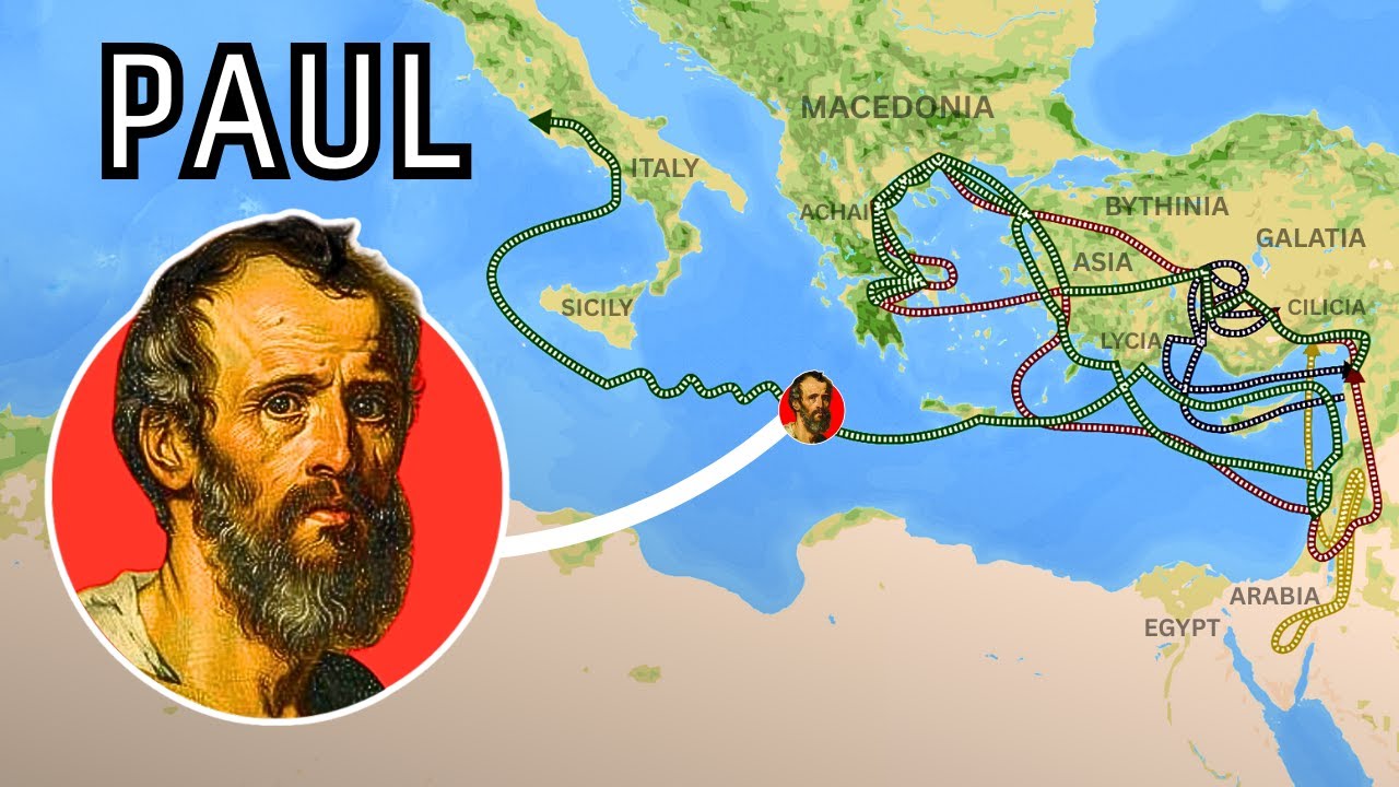 The Entire Life of the Apostle Paul on a Map