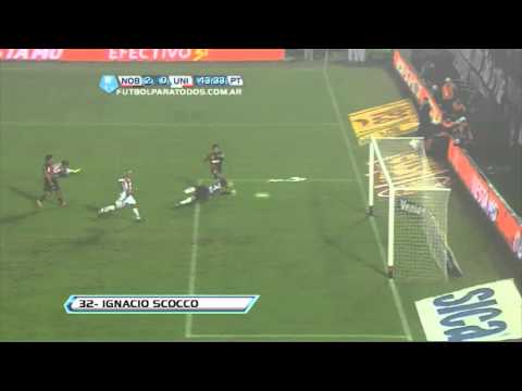 Gol de Scocco. Newell's 2 - Unión 0. Fecha 17. Torneo Final 2013. Fútbol Para Todos