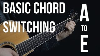 Chord Switching Practice - A to E - Easy Beginner Chord Switching