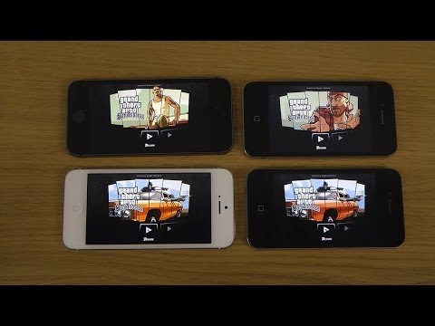 GTA San Andreas iPhone 5S vs. iPhone 5 vs. iPhone 4S vs. iPhone 4 - Gaming Performance Review