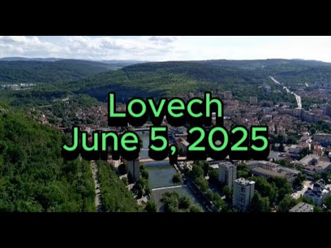 Lovech city, drone footage Bulgaria