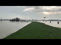 Hoogwater timelapse van de uiterwaarden bij Tiel