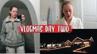 VLOGMAS DAY 2: home vlog, christmas lights & face masks!