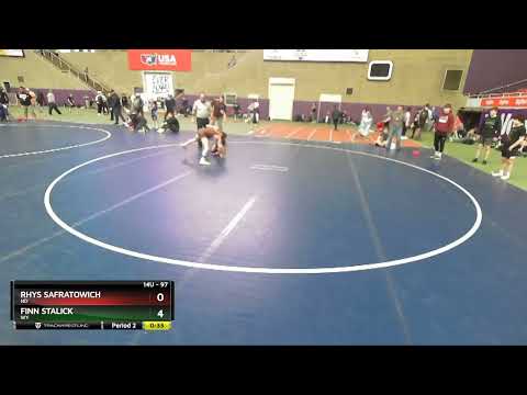 97 Lbs Cons. Round 3 - Finn Stalick, WY Vs Rhys Safratowich, ND A03b