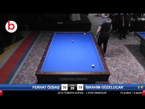 FERHAT ÖZBAŞ & İBRAHİM GÜZELUÇAR Bilardo Maçı - 2019 TÜRKİYE KUPASI 1. ETAP ERKEKLER-2.TUR