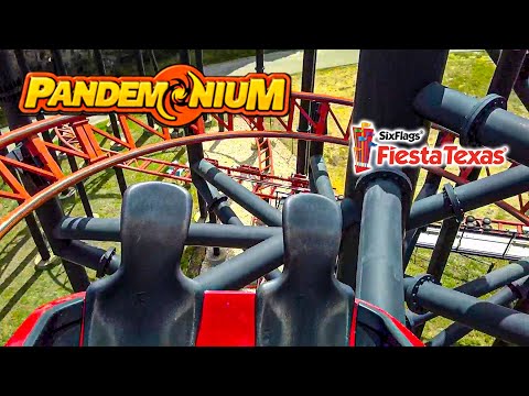 On-ride point of view of Pandemonium