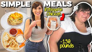 I ate these 2 SIMPLE Costco Rotisserie Chicken Meals to Lose Fat FAST (-130lbs)