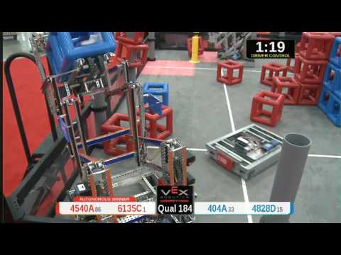 2015 VRC Tech Q184 - 4540A 6135C vs 404A 4828D - 49 to 37 - VEX Worlds 2015 - Technology Division
