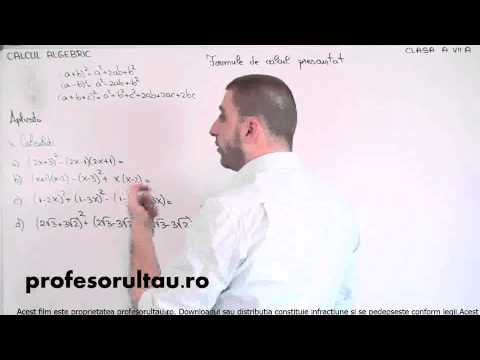 algebraic calculation formulas solved exercises - profesorultau.ro