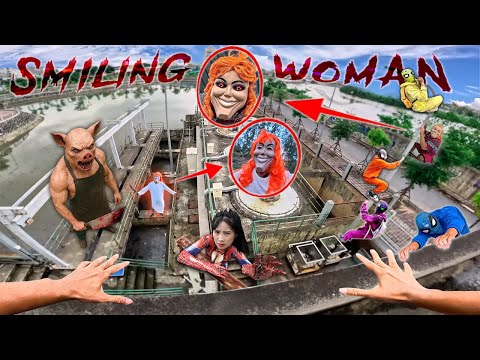 7 SPIDERMAN Vs SMILING WOMAN REAL LIFE ESCAPE 206.0 (Horror Parkour Pov Short) | Mystery POV