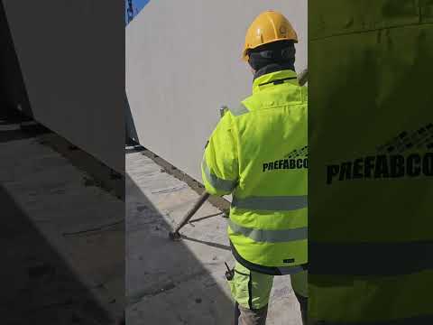 Precast concrete wall installation