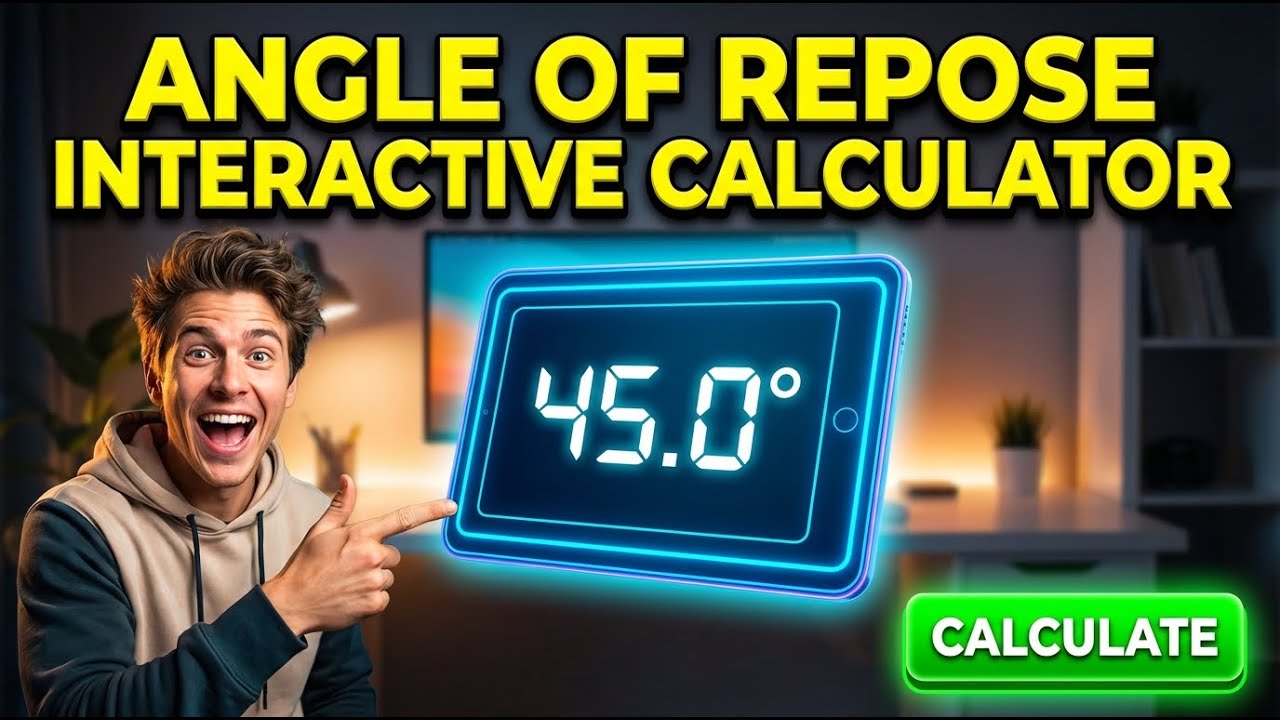 Angle Of Repose Interactive Calculator