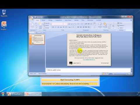 MS PowerPoint To MP3 Converter Software