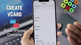 Easily Create vCard from iPhone Contacts!