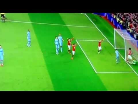 Fellaini goal Man City 1-2 Man United hd 12/04/15 header