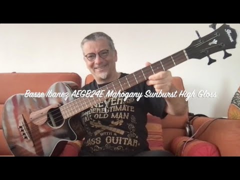 Ibanez AEGB24E Mahogany Sunburst High Gloss basse électro acoustique