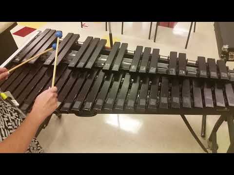Concert B flat Major scale for mallets