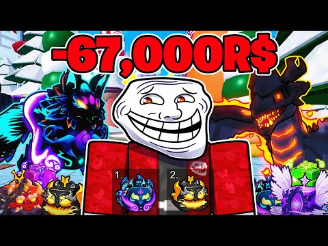 Spending 67,000$ For The WINTER GACHA In Blox Fruits