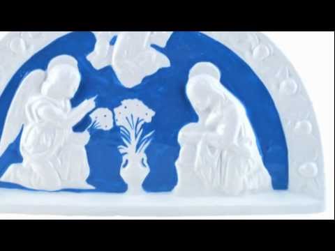 Annunciation Antique Della Robbia Plaque