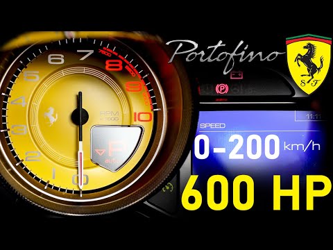 Thumbnail for 600 HP Ferrari Portofino 3.9 l V8 Acceleration 0- 100km/h & 0- 200 km/h (LAUNCH) by Ferrari Portofino