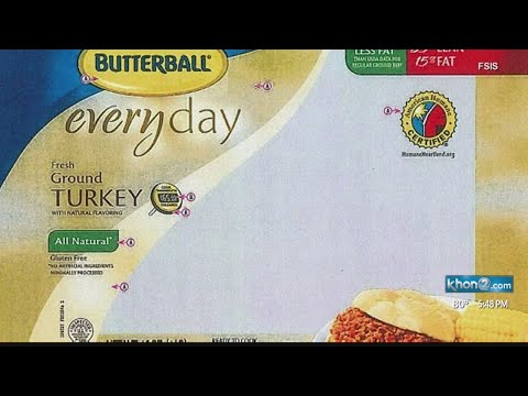 Butterball ground turkey recall