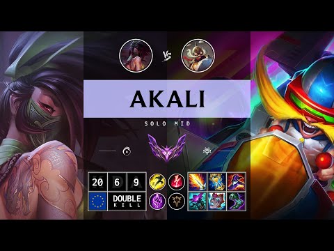 Akali Mid vs Corki: Godlike - EUW Master Patch 14.15