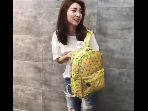 Leather Holographic Backpack