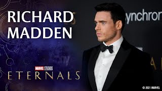 Richard Madden on Practicing His Laser Vision | Marvel Studios' Eternals Red Carpet video