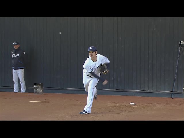 【春季キャンプ】ライオンズ・甲斐野央 バランスを確かめながらのブルペン投球!!  2025年2月8日 埼玉西武ライオンズ