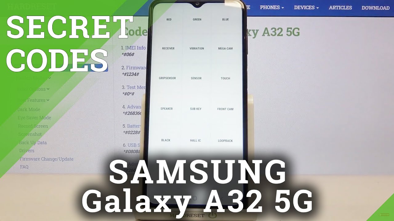 Secret Codes for Samsung Galaxy A32 5G - Enable Hidden Panels