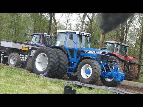 Ford 8630, TW-10, TW-15, TW-20, TW-25, TW-30 & Fordson Major Pulling The Sledge | Tractor Pulling DK