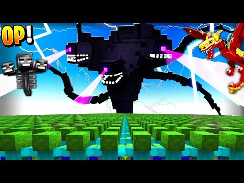 Most Powerful Mob Vs Fire Dragon in Minecraft...