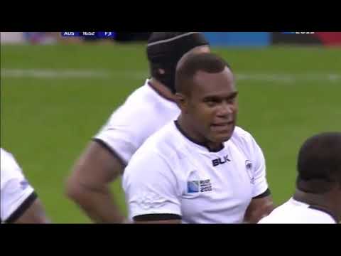Flying Fijians vs Australian Wallabies 2015 RWC interesting clips