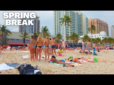 4K Spring Break 2024 WALK Fort Lauderdale Beach