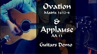 Video thumbnail for Ovation Matrix 1632-4 / Applause AA 13 -  Acoustic Guitars Demo by Drop D