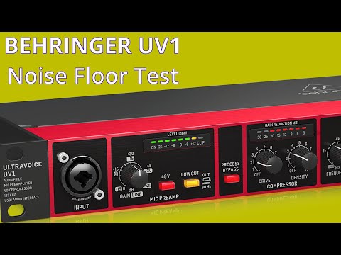 Behringer UV1 microphone preamp noise floor test for analogue output using Tech Tone Stellar X2