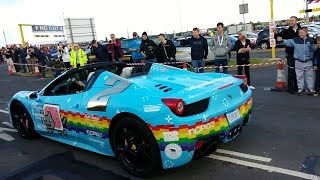 preview picture of video 'Gumball 2014, Glasgow Prestwick Airport, McLaren P1, Purrari, Deadmau5, Schmee150, Ferrari, Lambo'