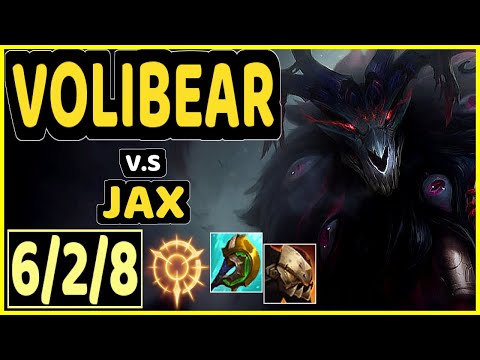 BEANSU (VOLIBEAR) vs JAX - 6/2/8 KDA TOP CHALLENGER GAMEPLAY - EUW