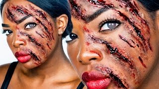 CLAWED/BEAR ATTACK HALLOWEEN SPFX MAKEUP  | BeautyandMarie