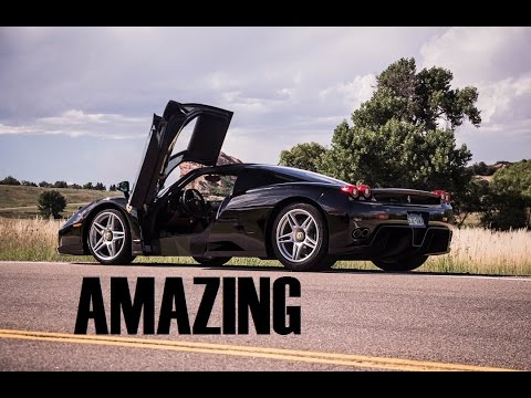 Amazing Ride In a Straight Piped Black Ferrari Enzo!