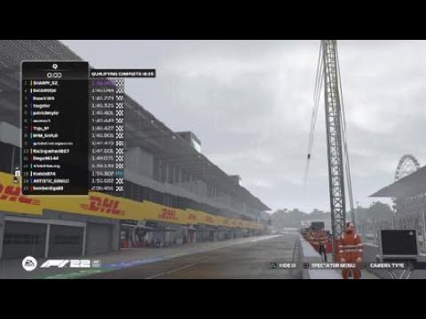 F1 22 Japan Qualification no assist dry and wet setup onboard with wumax1
