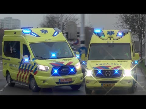 [E-horn groet & Wail][27.12.2018] Ambulances met spoed in Leeuwarden